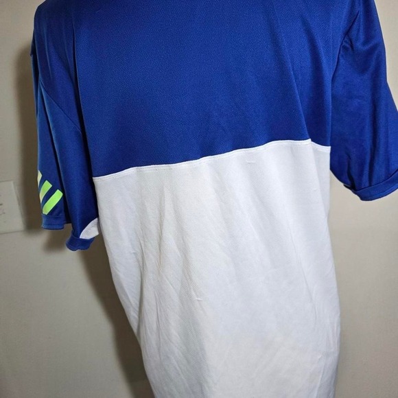 Adidas Climacool Blue White Athletic Shirt Size Large - Picture 2 of 4